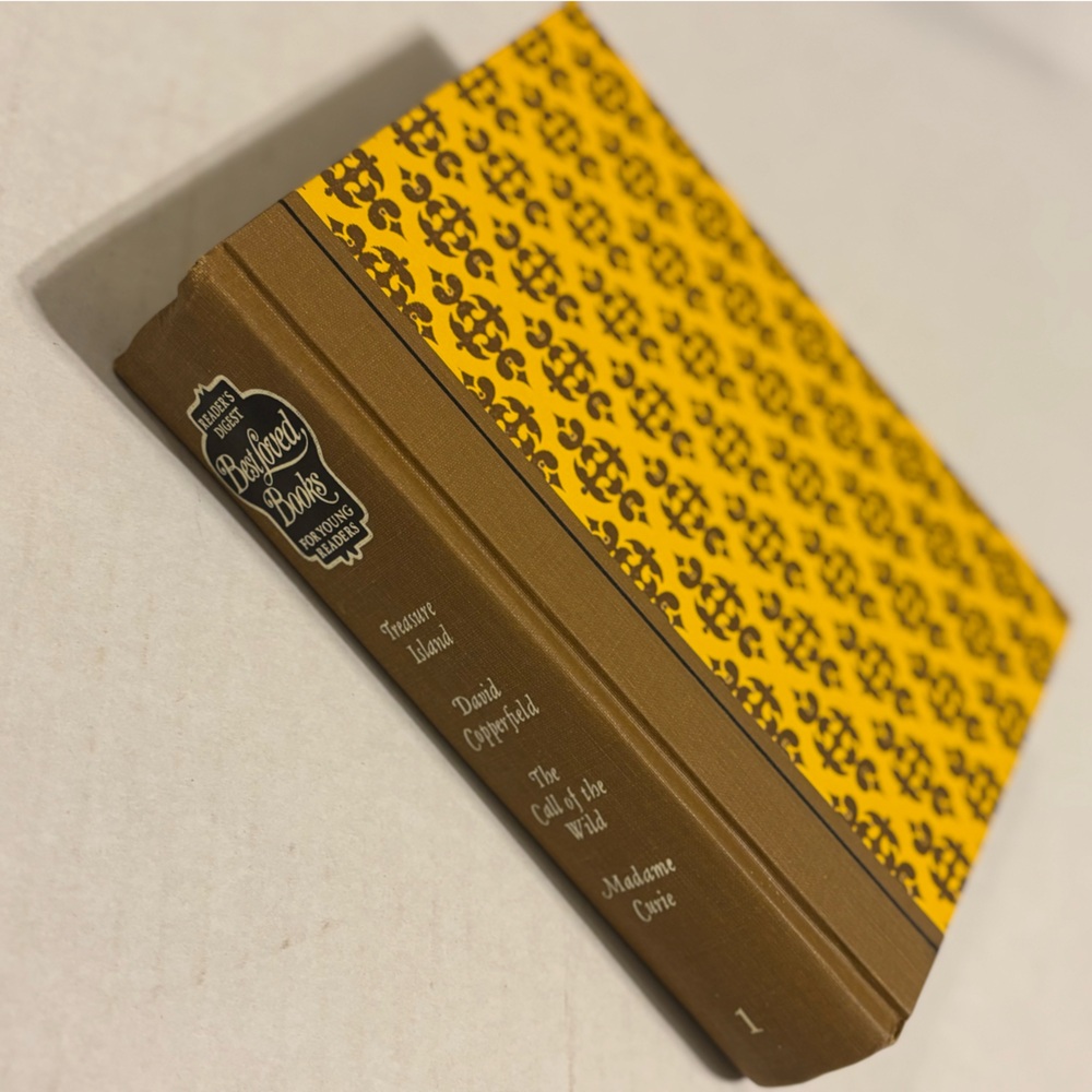 Vintage Brown and Yellow Hardcover Book